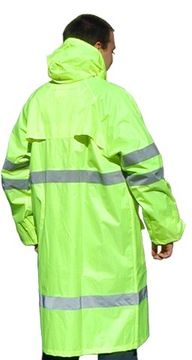 PŁASZCZ PRZECIWDESZCZOWY Z ODBLASKAMI KURTKA OSTRZEGAWCZA SATURN POM XXL