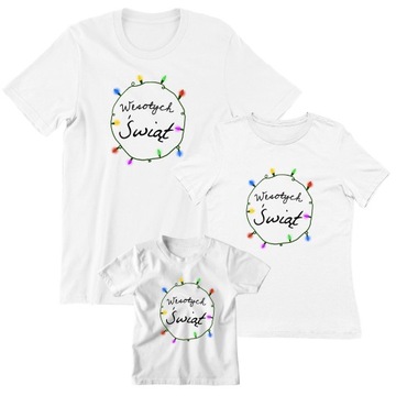 KOSZULKI RODZINNE KOMPLET NA ŚWIĘTA MAMA TATA SYN