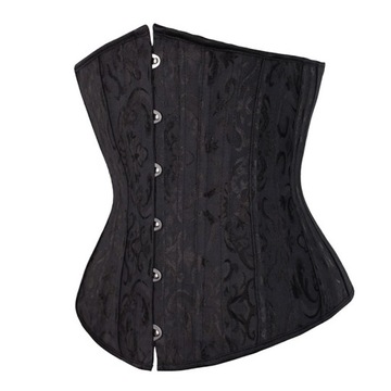 Black Gothic Underbust Corset and Bustiers Tops Wa