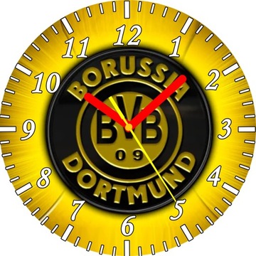 Zegar Ścienny z herbem drużyny Borussia Dortmund