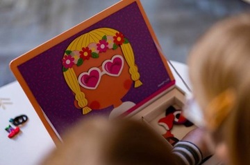 JANOD MAGNETIC PUZZLE FACES СМЕШНОЕ ЛИЦО ДЕВУШКИ MAGNETIBOOK
