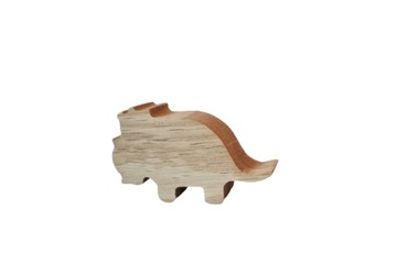 Gałki do mebli z drewna dinozaury wzór triceratops