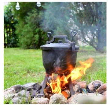 Чугунный охотничий казан, 5 л.