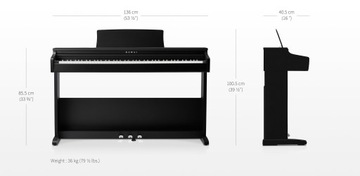 Цифровое пианино Kawai KDP-75 B, стационарное, черное, 88 взвешенных клавиш
