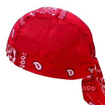 Czapki rowerowe pirackie czapki bandana, wiatroszczelna, lekka główka fioletowo-czerwona