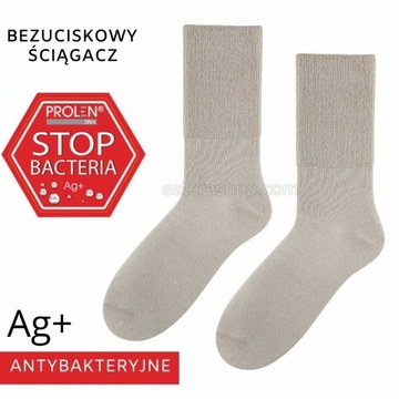 Skarpety antybakteryjne frotta piaskowe 35/38