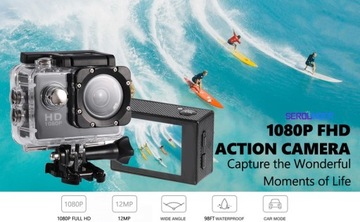 СПОРТИВНАЯ КАМЕРА 12MP FULL HD PRO GO АКСЕССУАРЫ 1080P FULL HD ВОДОНЕПРОНИЦАЕМАЯ