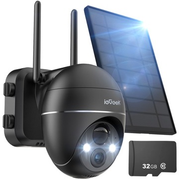 Уличная солнечная камера Wi-Fi 2K с аккумулятором +32 ГБ