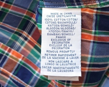 POLO RALPH LAUREN OXFORD Slim Fit Kolorowa Męska Koszula w Kratkę S