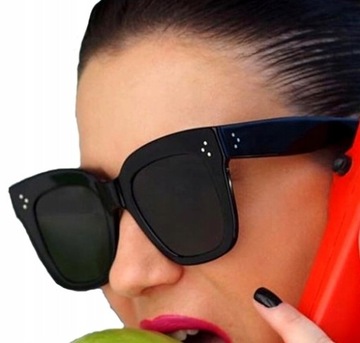 Kwadratowe przeciwsłoneczne okulary damskie Modne