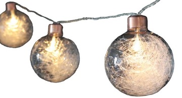 Lampki COTTON BALLS świecące KULE BOMBKI 8szt 6cm