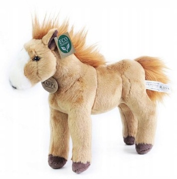 MASKOTKA KOŃ STOJĄCY 30cm KONIK BRĄZOWY ECO PLUSH