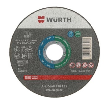 Tarcza do cięcia Wurtch Red Line 125X1,6MM Inox