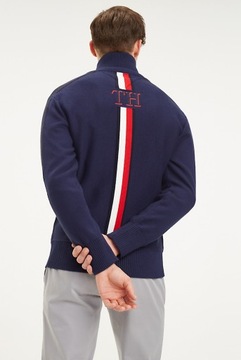 TOMMY HILFIGER SWETER BLUZA ICONIC ZIP THROUGH M