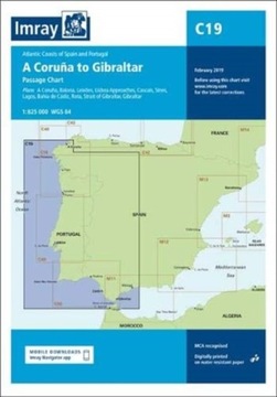 Imray Chart C19: A Coruna to Gibraltar IMRAY