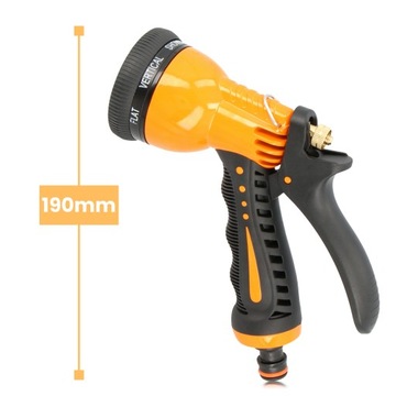 Садовый шланговый спринклерный пистолет, 7-функциональная насадка для полива спринклера