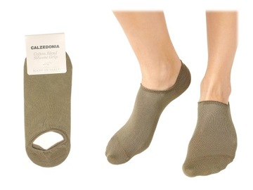 Calzedonia skarpetki stopki oliwkowy (44-45)