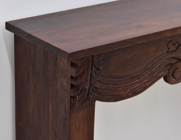 Колониальная консоль, массив дерева, индийский палисандр, ручная резьба.