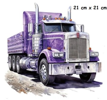DUŻA TERMO NAKLEJKI APLIKACJE NAPRASOWANKI duży samochód ciężarowy N-6