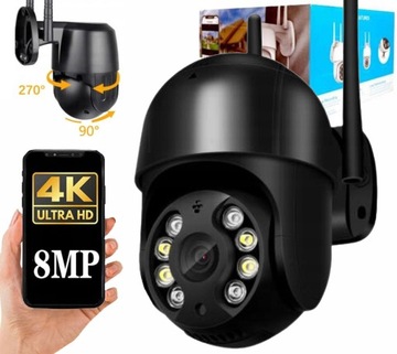 KAMERA ZEWNĘTRZNA OBROTOWA 8MP IP WIFI 5x ZOOM