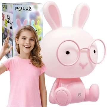 LAMPA LAMPKA BIURKOWA NOCNA DLA DZIECI KRÓLIK REGULACJA LED ŚWIECĄCY USB