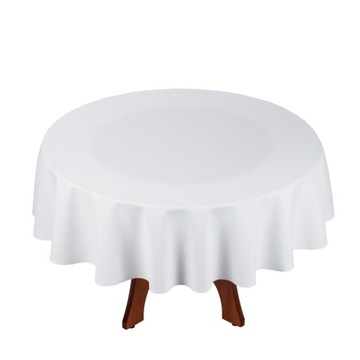 ЭЛЕГАНТНАЯ ГЛАДКАЯ ПРЯМОУГОЛЬНАЯ СКАТЕРТЬ БЕЛАЯ 140Х350