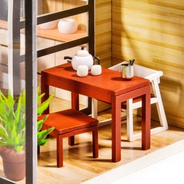 МАЛЕНЬКАЯ ИСТОРИЯ Складная деревянная светодиодная модель - Квартира Клаудии