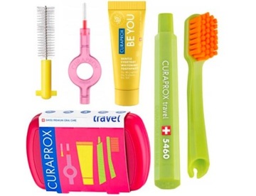 CURAPROX Travel Set дорожный набор зубных щеток 5460 шт. 07 и 09 шт. РОЗОВЫЙ