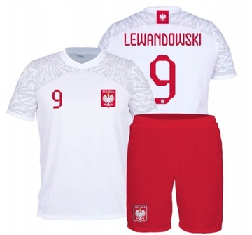 LEWANDOWSKI POLSKA strój komplet piłkarski 134 cm
