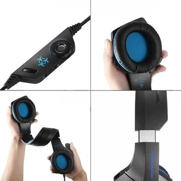 Игровые наушники HunterSpider со светодиодной подсветкой и микрофоном
