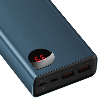 BASEUS POWERBANK 20000 мАч 2X USB 1X USB-C PD QC 5A 65W LED СЕРТИФИКАТ CE