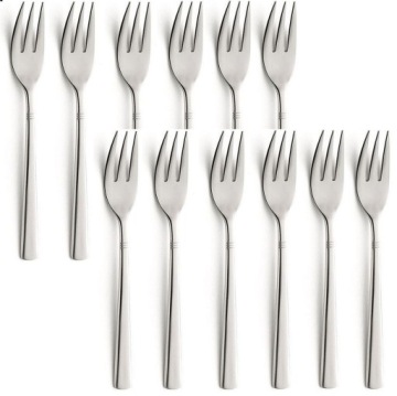 СТОЛОВЫЕ ПРИБОРЫ AMEFA PALMON, 12 ВИЛОК ДЛЯ ТОРТОВ