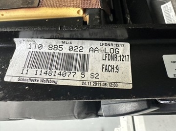 VW TOURAN I 1T 1T3 FACELIFT 03-15 SEDADLA POHOVKA KOMPLET PŘEDNÍ ZADNÍ PÁSY SKŘÍŇKA