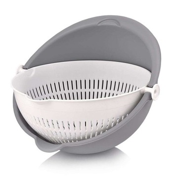 MISKA Z CEDZAKIEM SITKO DURSZLAK 25 cm ZESTAW 2w1