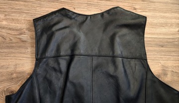 Мужской мотоциклетный кожаный жилет (XXL)