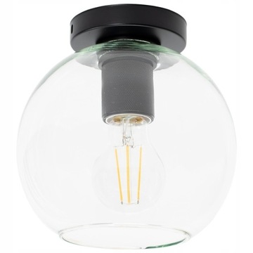 LAMPA ŚCIENNA SUFITOWA KINKIET CZARNY OKRĄGŁY