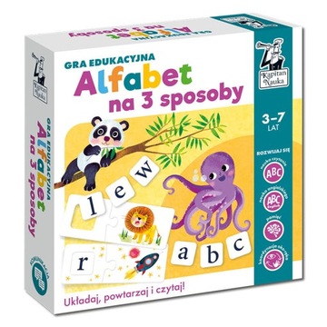 Gra edukacyjna ALFABET NA 3 SPOSOBY Literki Puzzle