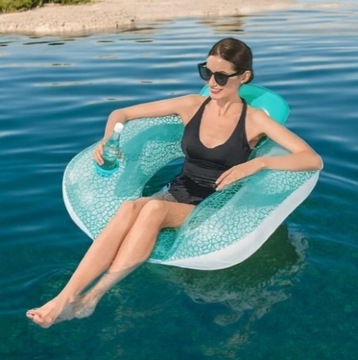 Fotel dmuchany materac leżak plażowy wodny do opalania pływania plaże basen