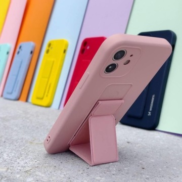 Силиконовый чехол с подставкой для iPhone 13 Pro Max Kickstand Case, желтый