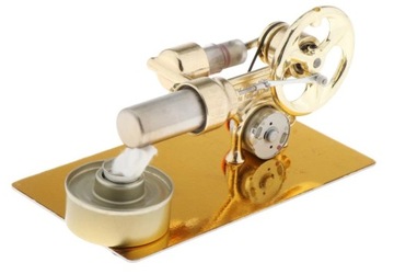 Mocny Model ZŁOTY Silnik Stirlinga działający mocny