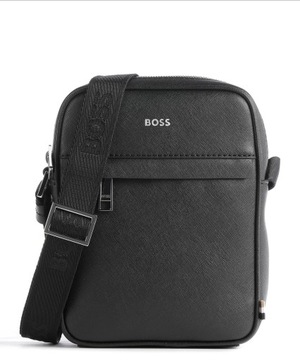 HUGO BOSS skórzana torba na ramię listonoszka BLACK NOWA