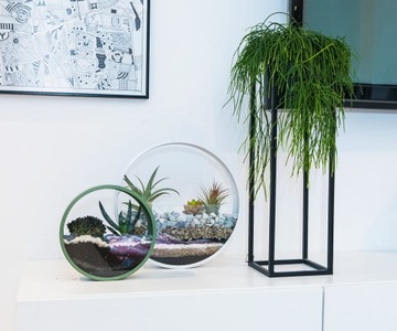 Kwietnik ścienny doniczka obraz XL CZARNY