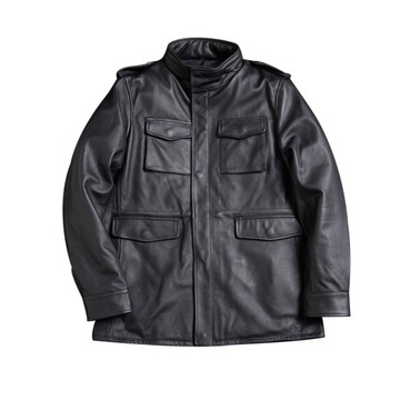 Męska motocyklowa kurtka skórzana odzież biker 4XL