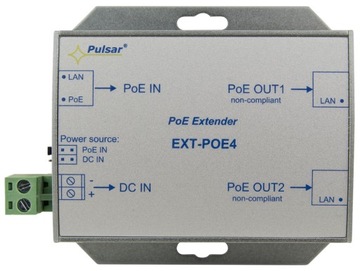 РАСШИРИТЕЛЬ POE ДЛЯ 2 IP-КАМЕР Pulsar EXT-POE4 48В