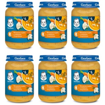 GERBER wiosenna zupka z indykiem 6x190g