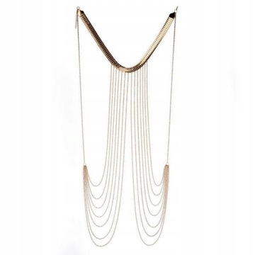 Moda Body Chain Biżuteria Bikini Talia Złota