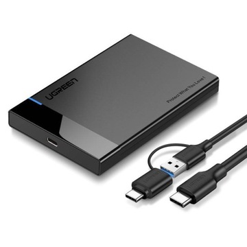 ВНЕШНИЙ КОРПУС UGREEN ДЛЯ НАКОПИТЕЛЯ USB C SATA HDD SSD 2,5 дюйма, 6 ГБ/С