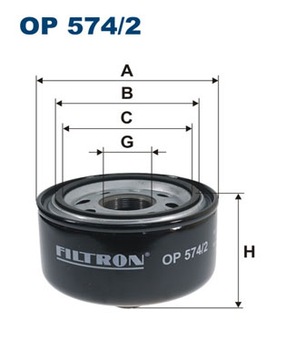 FILTR OLEJU FILTRON OP574/2 OP5742