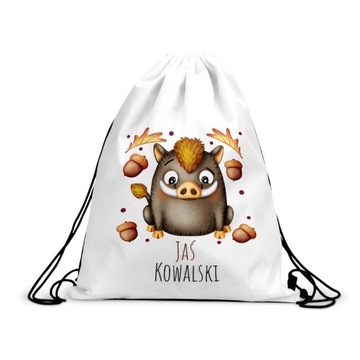 Worek Plecak Do Przedszkola Na Buty Imię DZIK