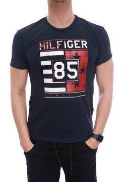 TOMMY HILFIGER T-SHIRT KOSZULKA MĘSKA GRANATOWA S